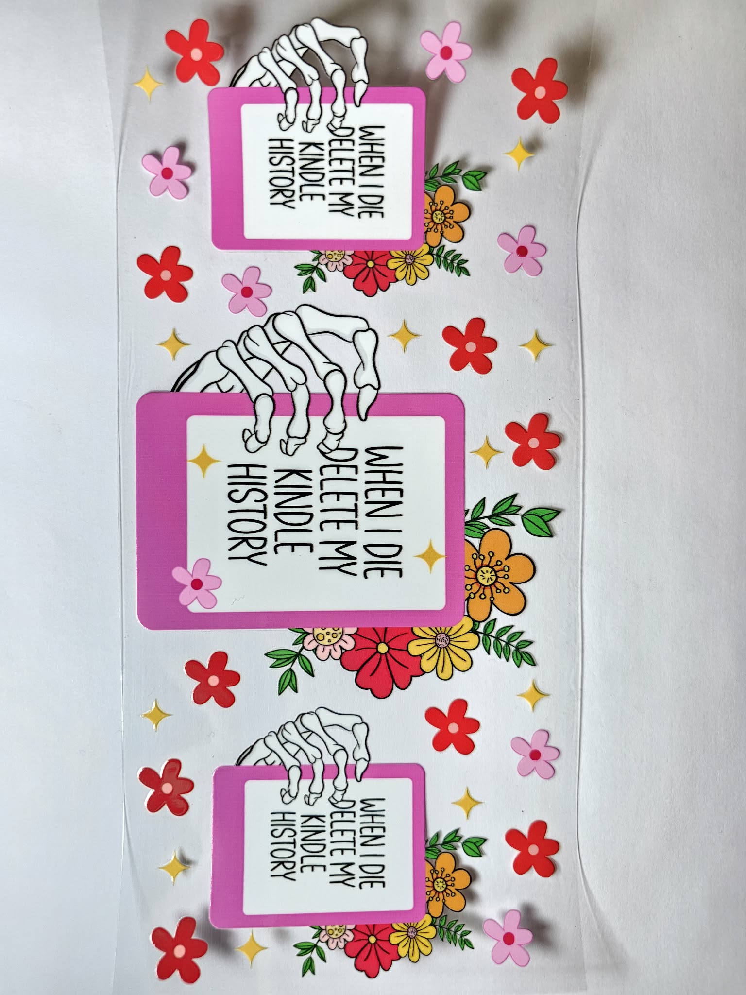When I die delete my kindle history Decal