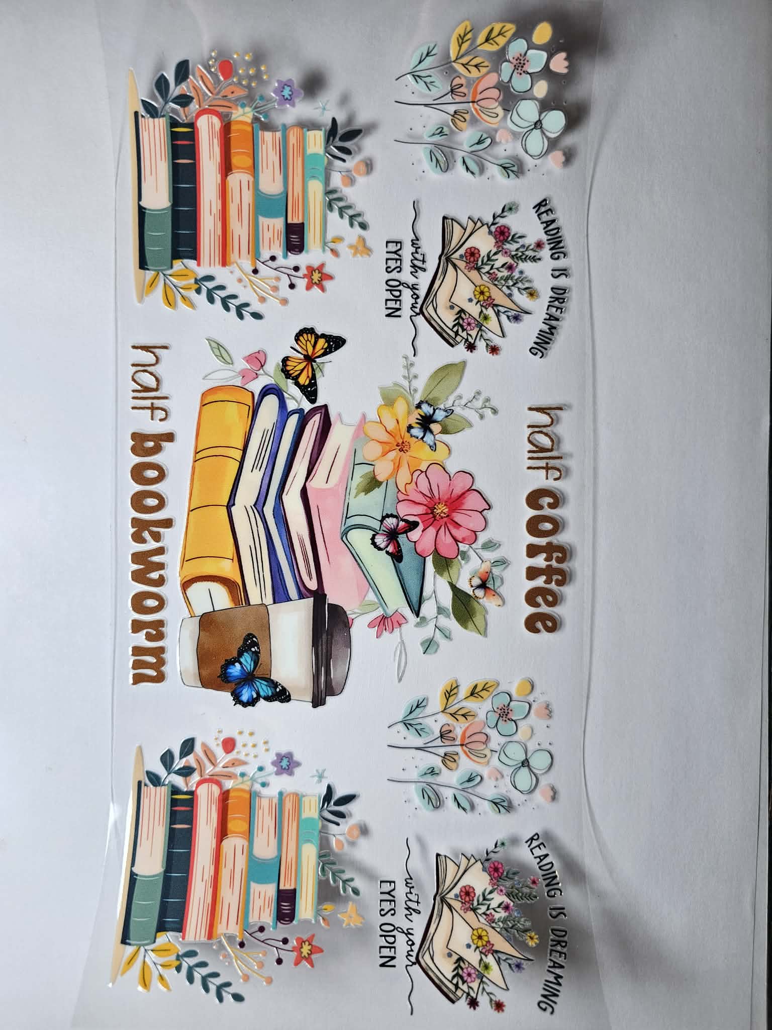 Books and coffee Decal