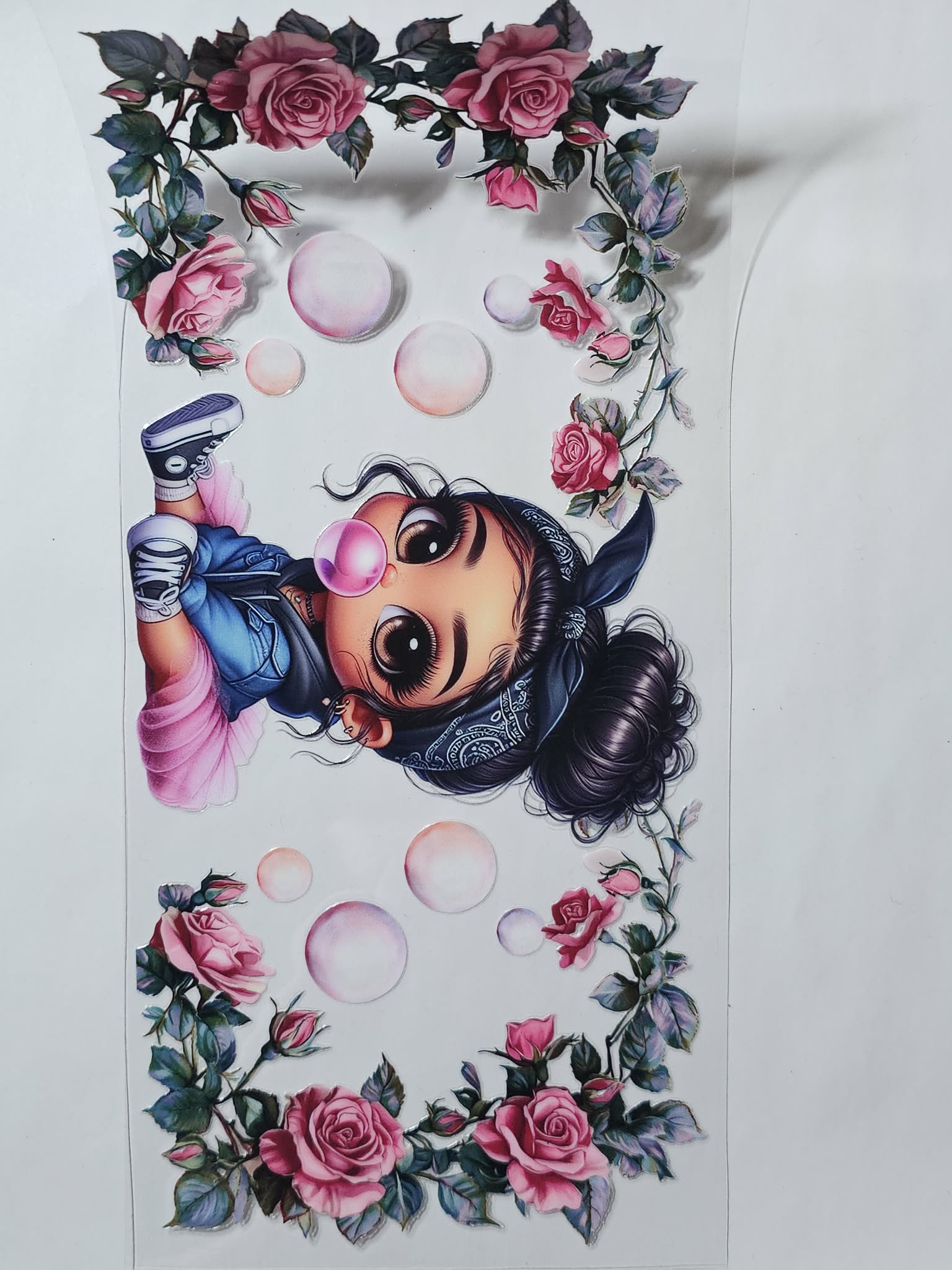 Bubble gum girl Decal