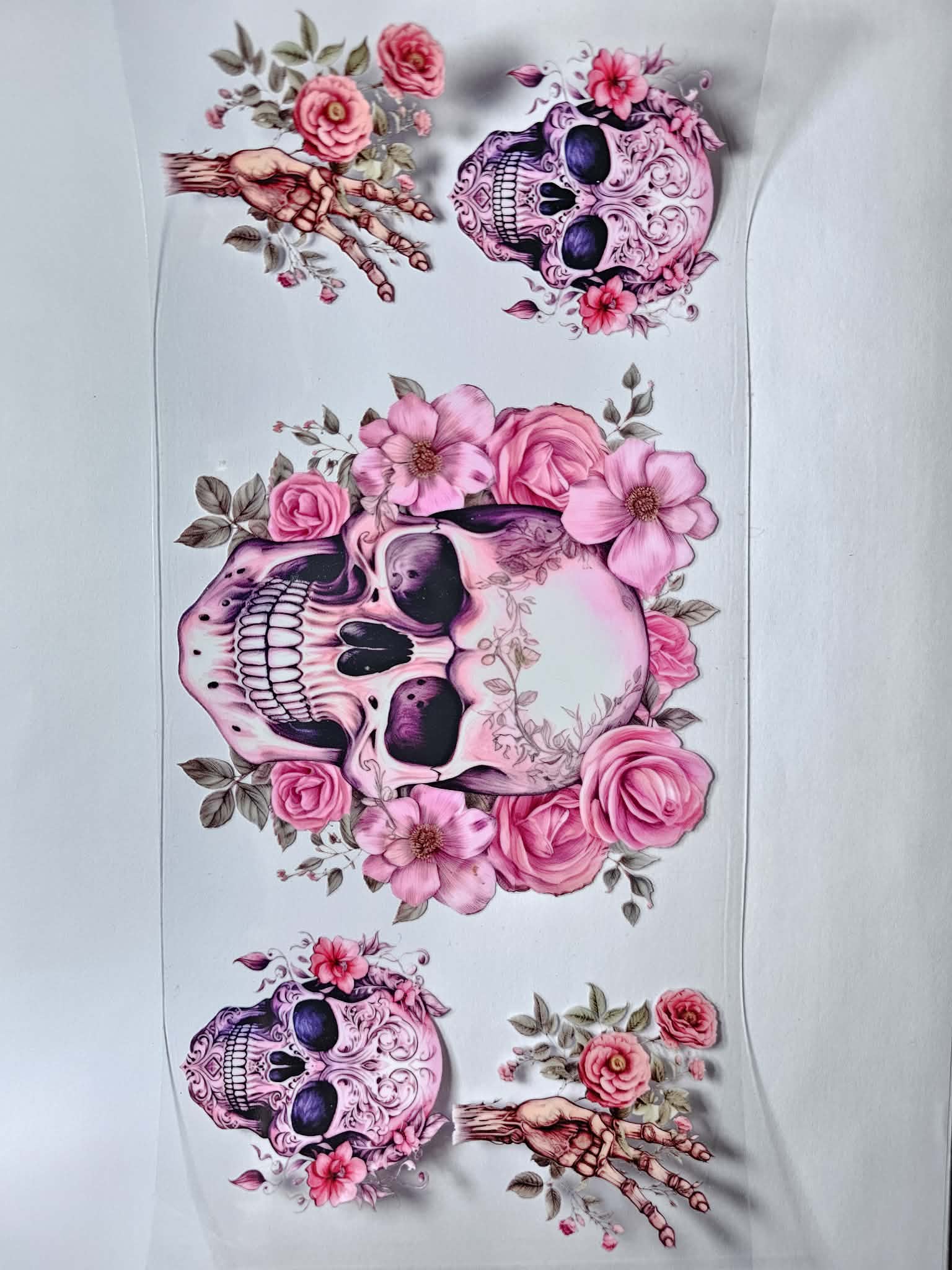 Skull Floral decal