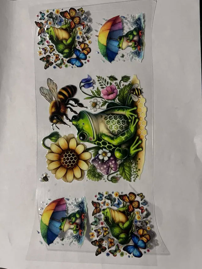 Frog and Bee Decal