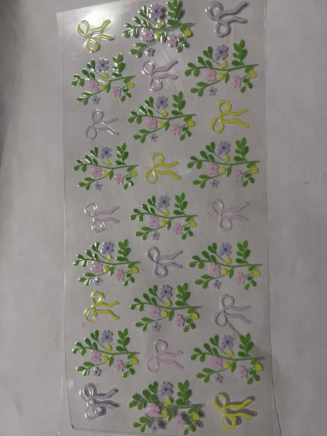 Bows and Flowers decal