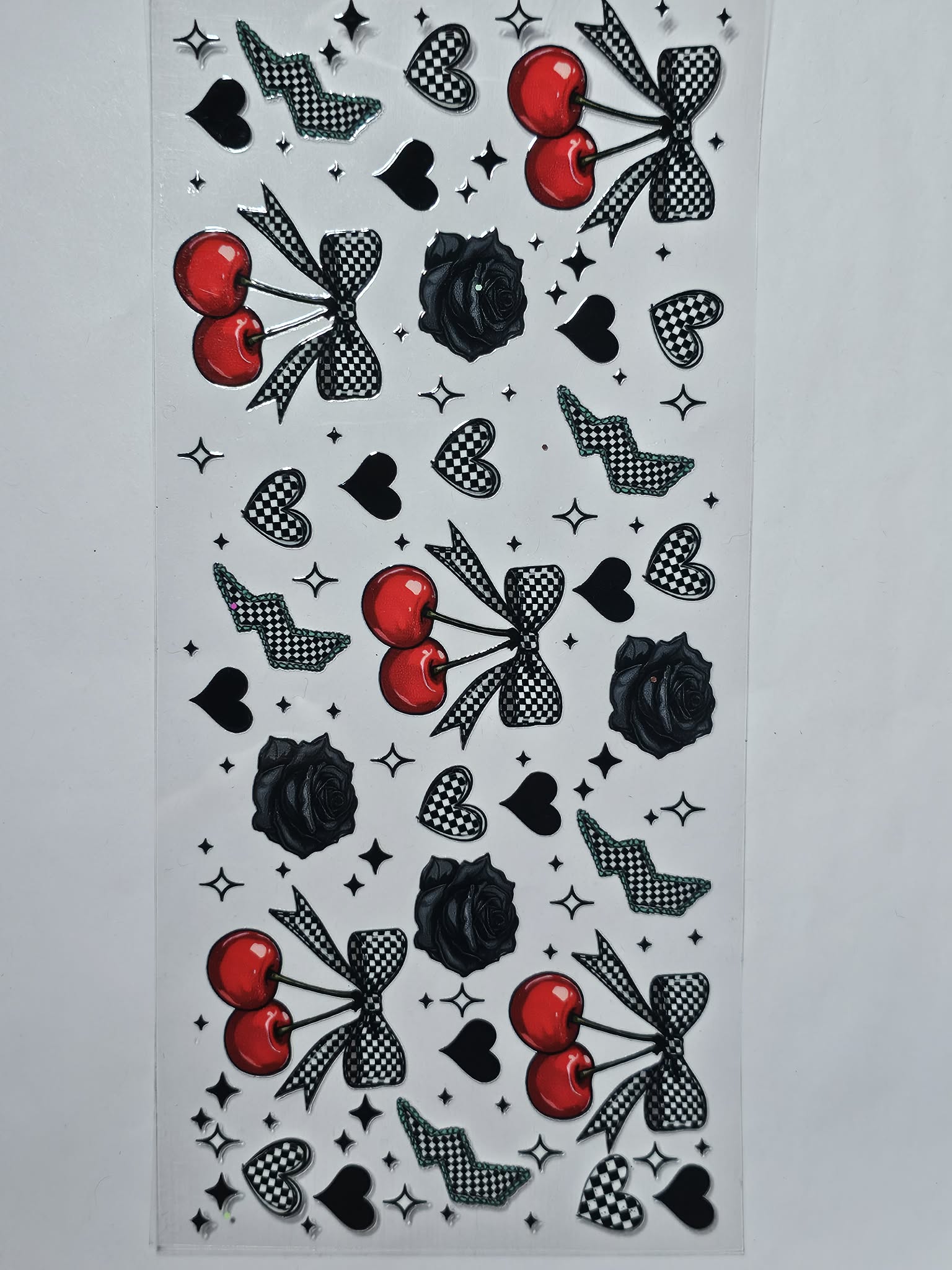 Cherries, bows, and flowers Decal