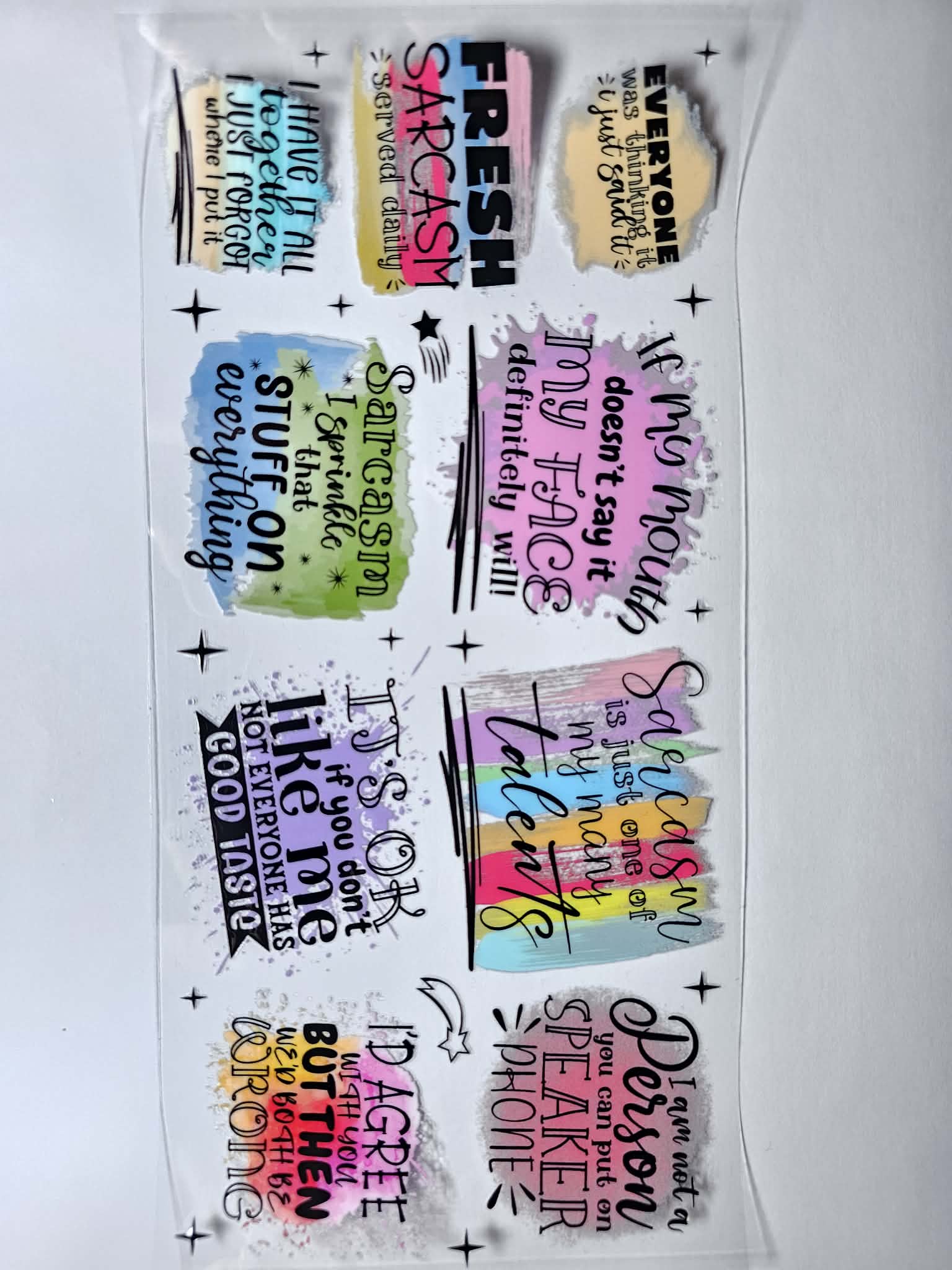 Sarcasm decal