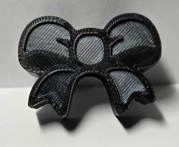 Black Bow Straw Topper