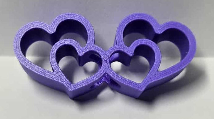 Purple Hearts Straw Topper
