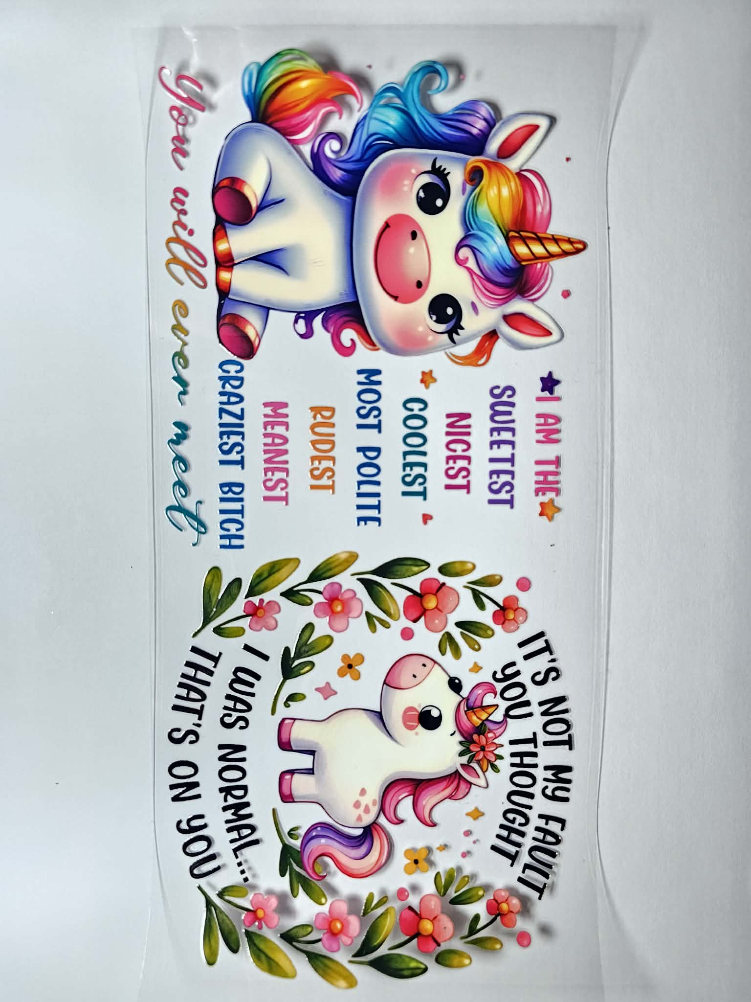 Sarcastic Unicorn decal