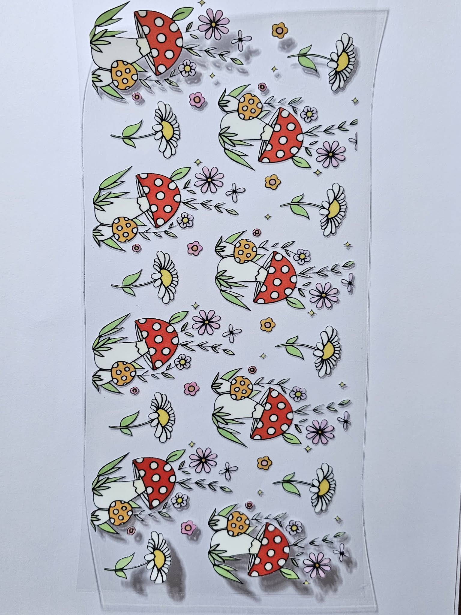 Flowers and mushrooms decal