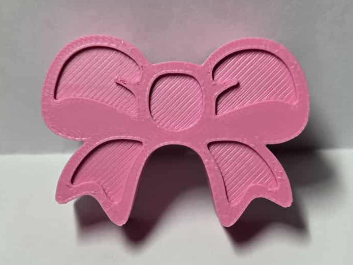 Pink Bow Straw Topper