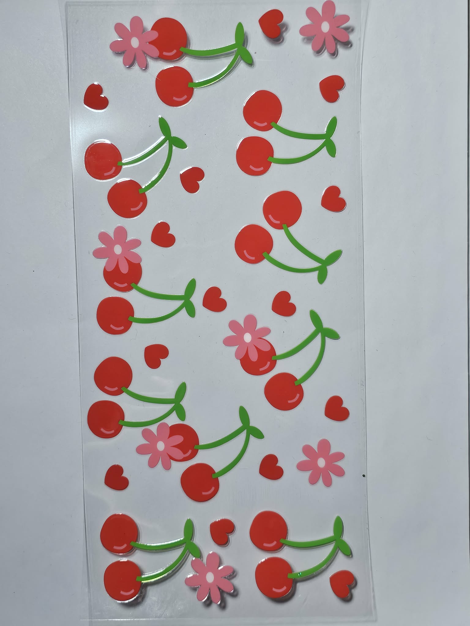 Cherries, hearts and flowers Decal