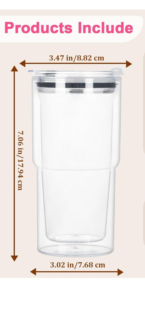 18oz Acrylic Snow Globe Tumbler
