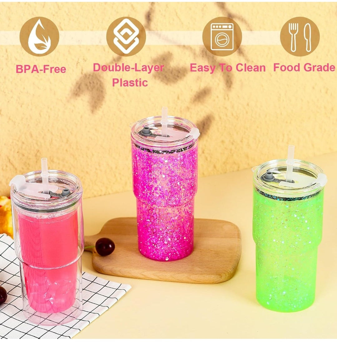 18oz Acrylic Snow Globe Tumbler