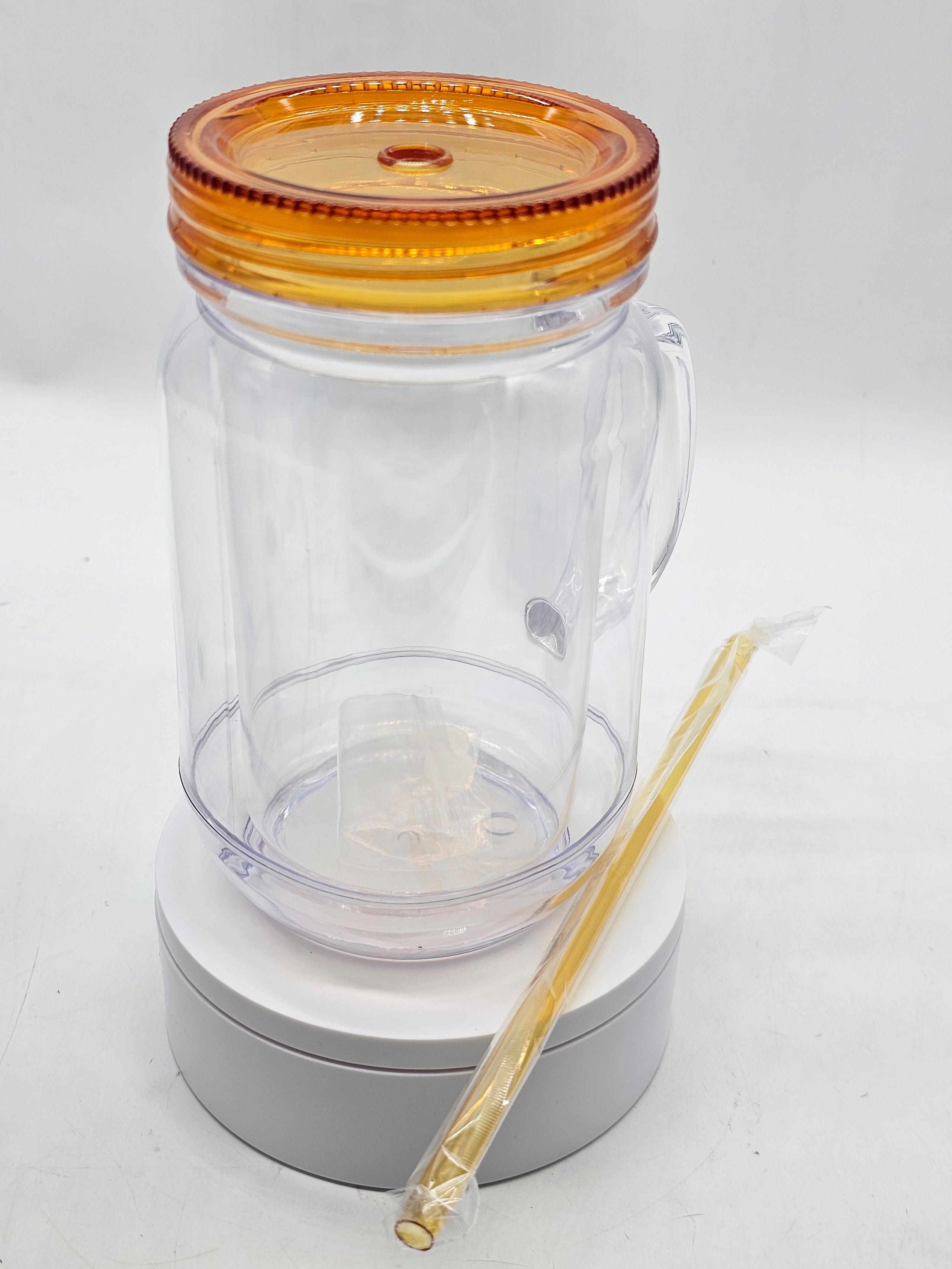 20oz Mason Jar Snow Globe Tumbler