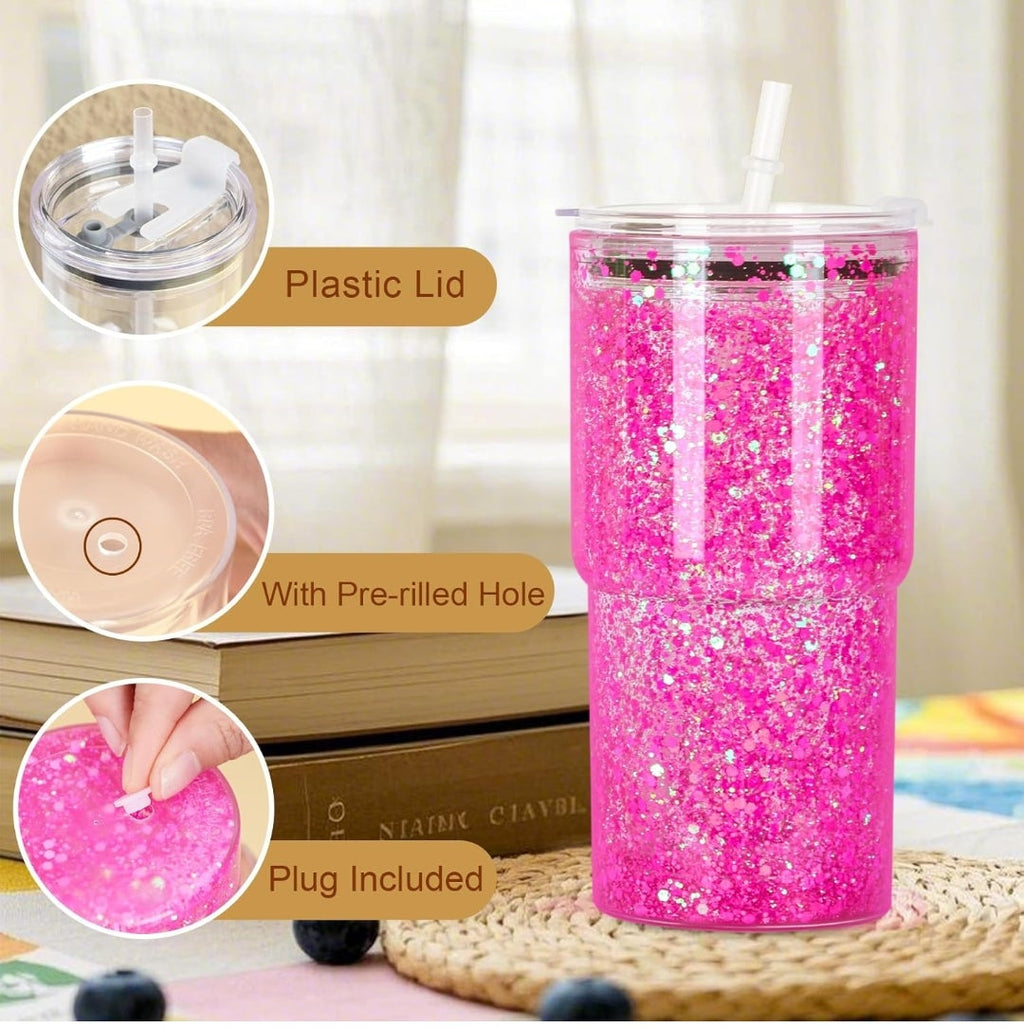 18oz Acrylic Snow Globe Tumbler