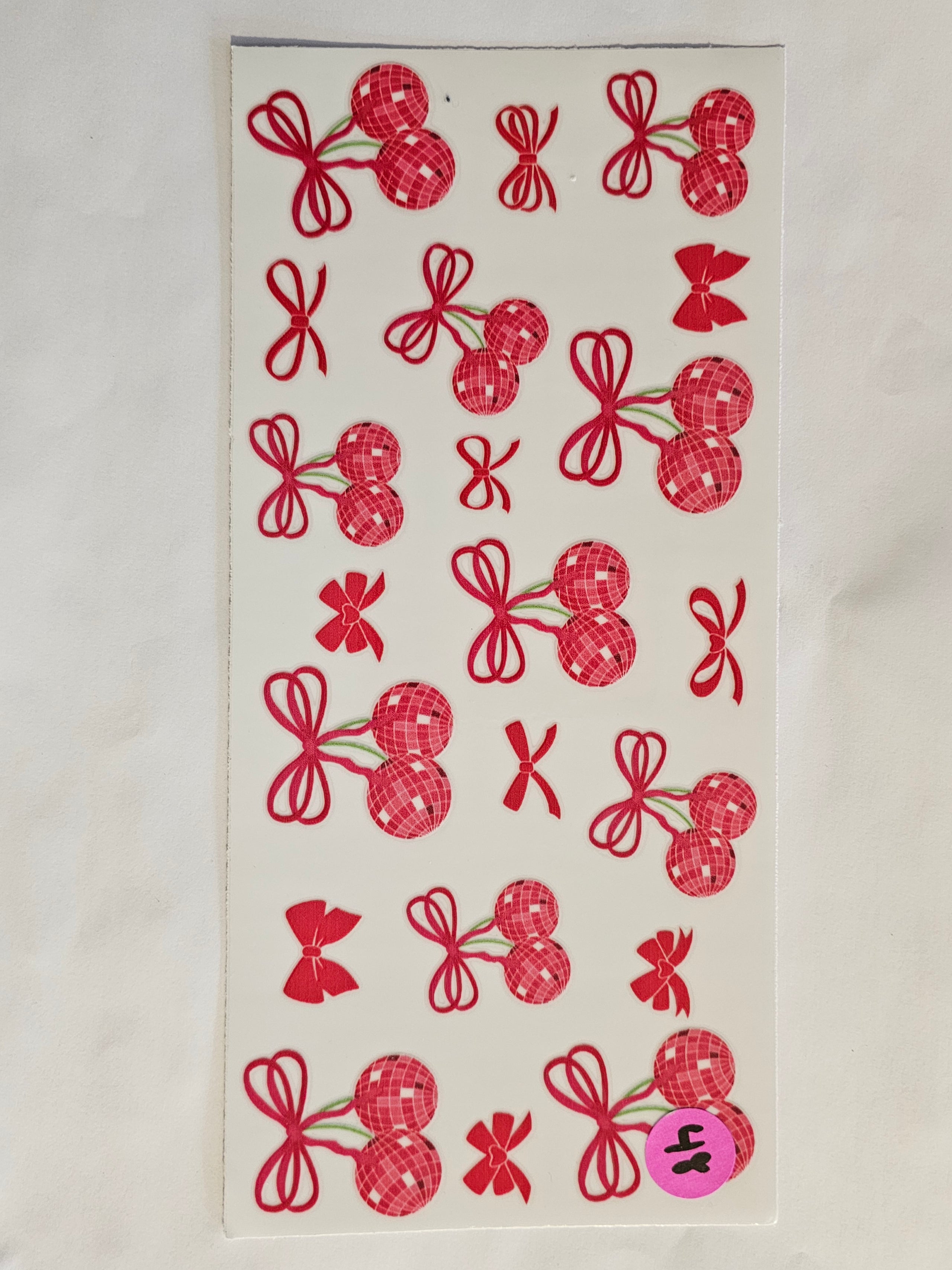 Cherries and Bows Decal 48