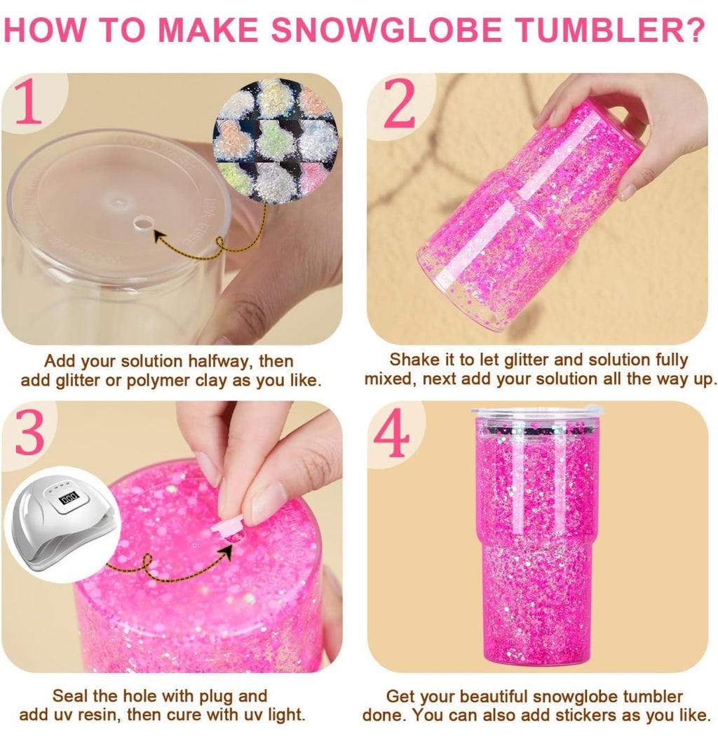 18oz Acrylic Snow Globe Tumbler