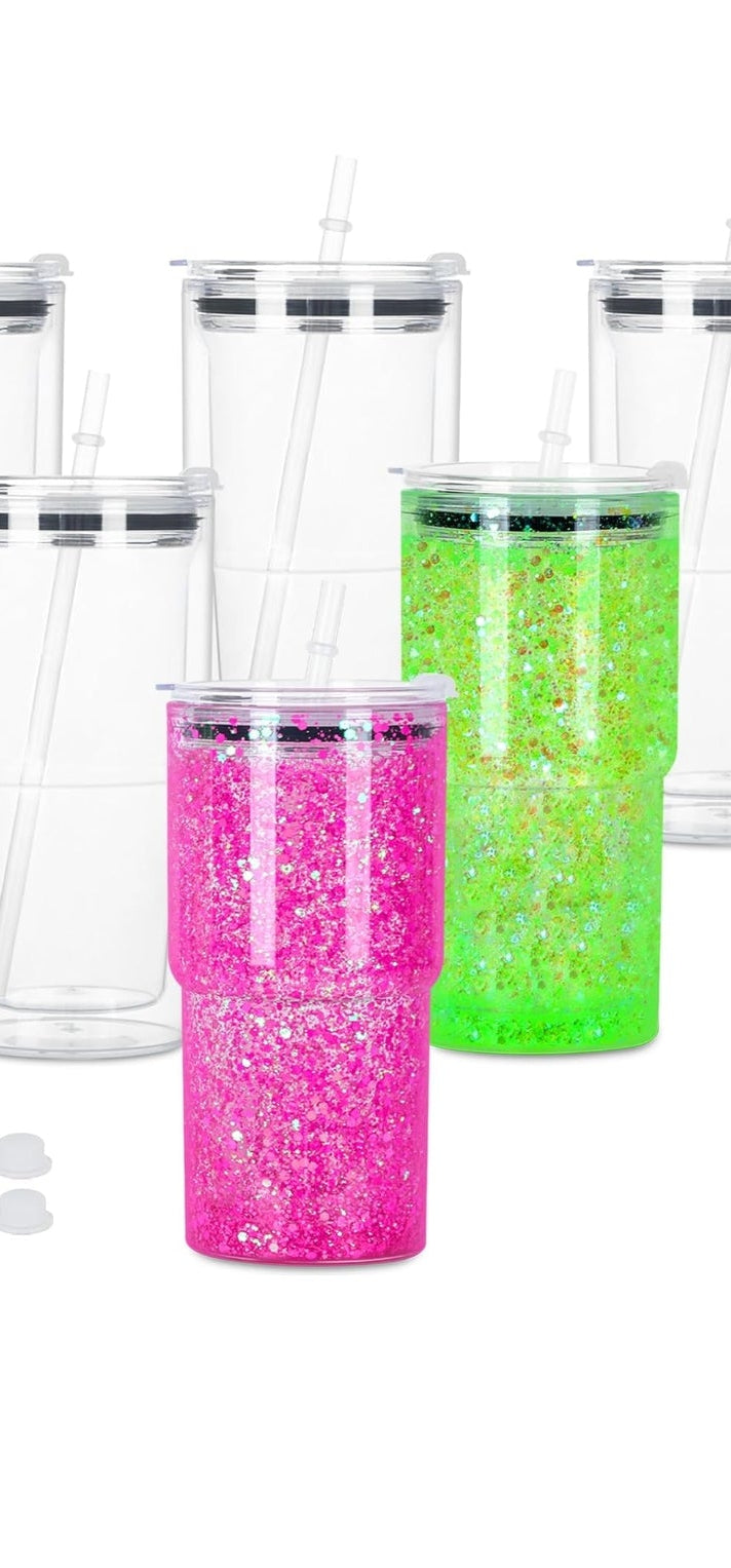 18oz Acrylic Snow Globe Tumbler