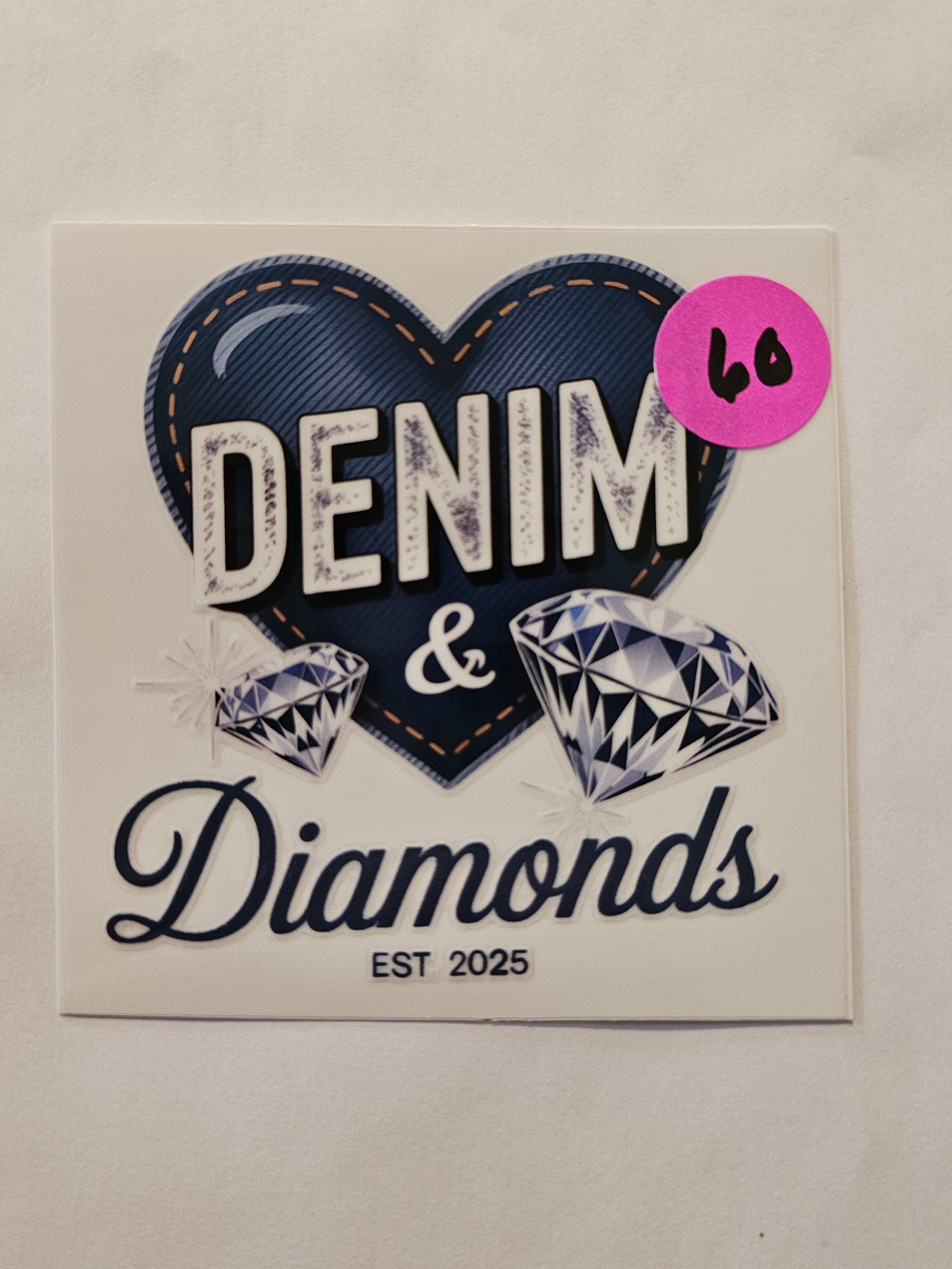 Denim and Diamond Cowgirl Decal 60
