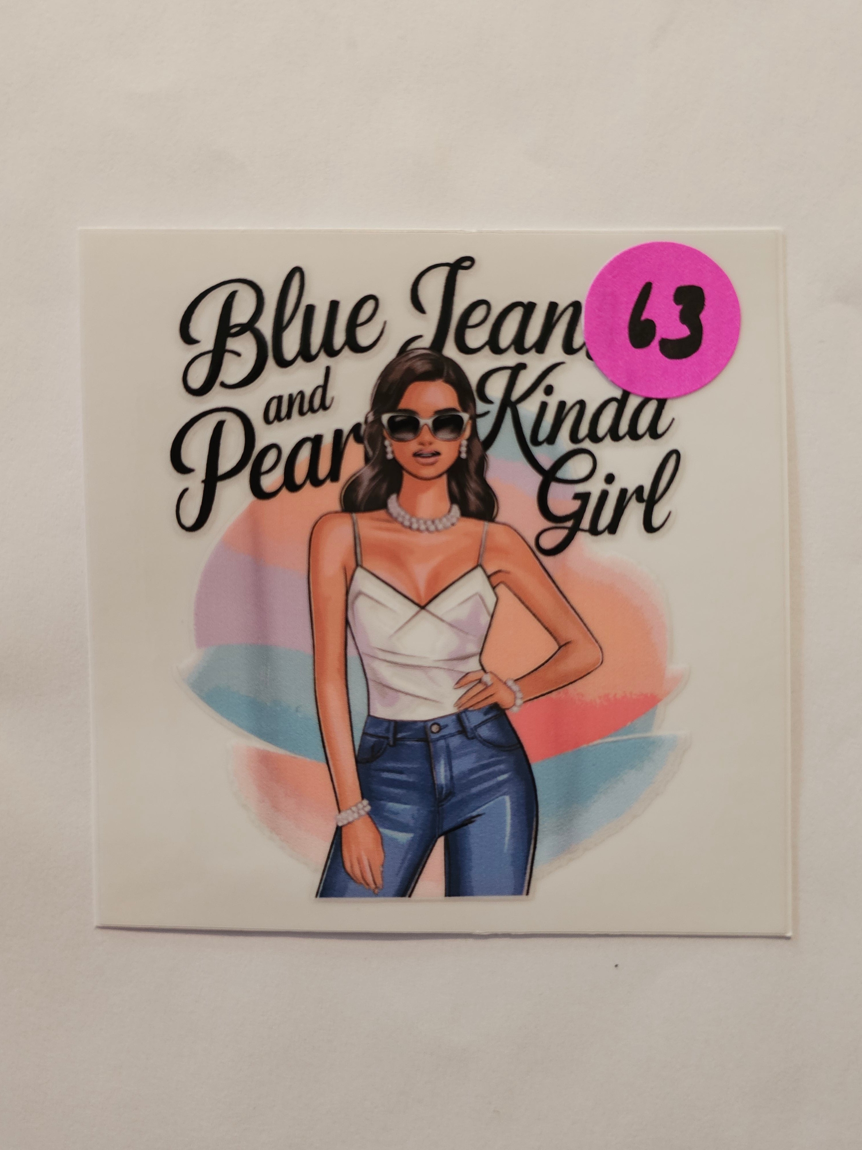 Denim and Diamond Cowgirl Decal 63
