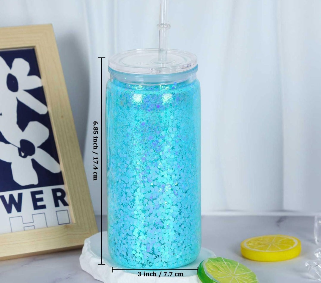 20oz Clear Snow Globe Tumbler