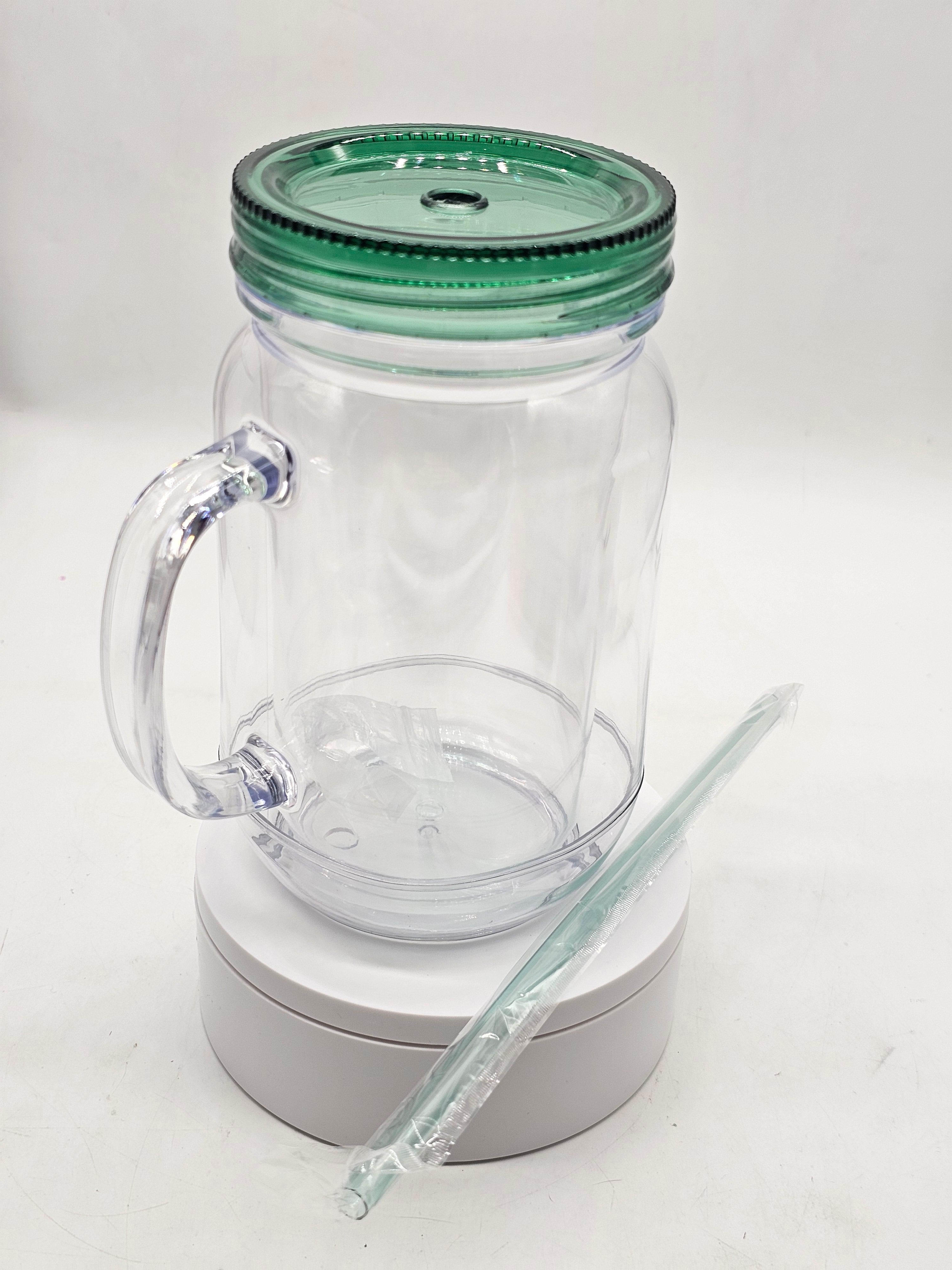20oz Mason Jar Snow Globe Tumbler